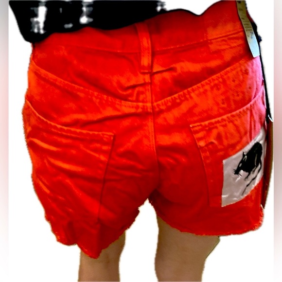 COPY - NWT Ksubi low-rise Jing shorts, high mid-waisted red denim BRAND NEW w/ … - Picture 9 of 15